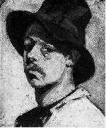 Theo van Doesburg Zelfportret met hoed Spain oil painting artist